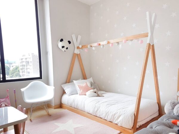 cama en madera,cama,camas para niños.