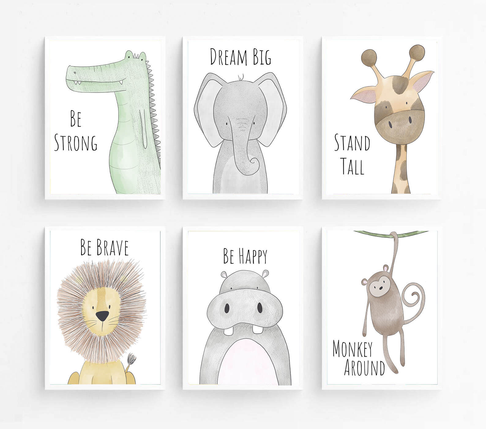 Cuadros decorativos de animales con frases - Mobiliario Infantil