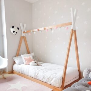 cama teepee para niños, camas para habitaciones infantiles