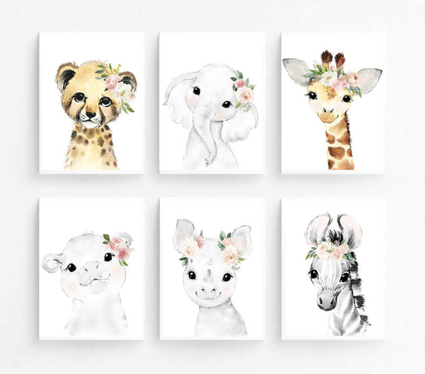 Animales, decoracion, Cuadros decorativos para niños