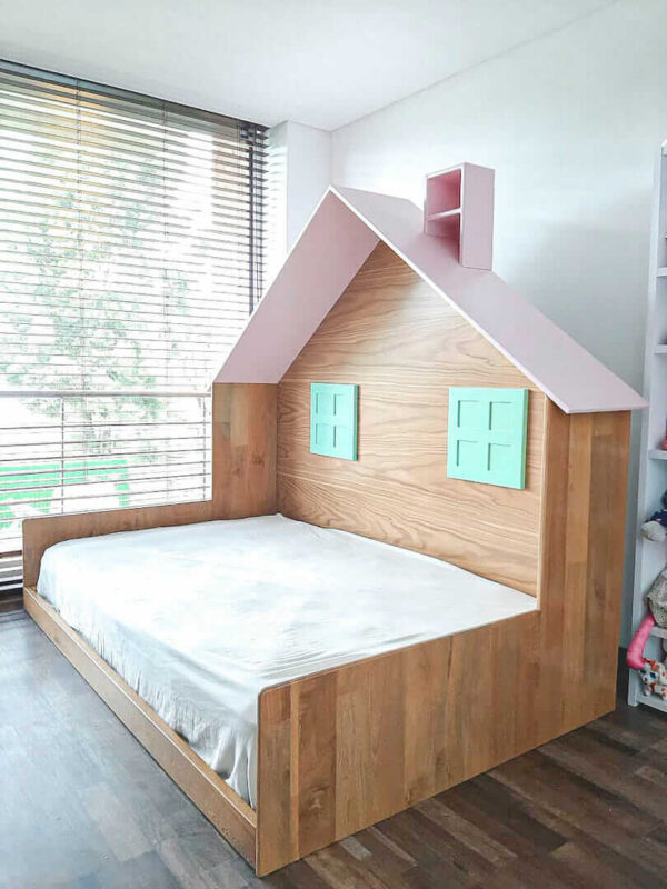 Camas para niños, camas casita, cama casita, casita para niños, montessori, diseño de interiores, interiorismo